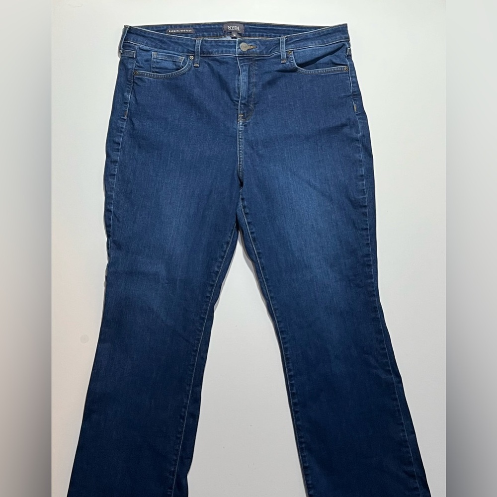 NYDJ Barbara Bootcut Lift/Tuck Stretch Blue Jeans, Size 16 Regular